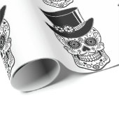 Gentleman Sugar Skull-01 Cadeaupapier (Rol Hoek)