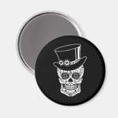 Gentleman Sugar Skull-01 Magneet (Voorkant / Achterkant)