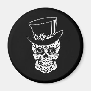 Gentleman Sugar Skull-01 Magneet