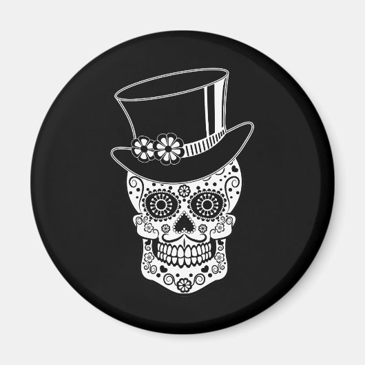 Gentleman Sugar Skull-01 Magneet (Voorkant)