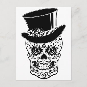 Gentleman Sugar Skull Briefkaart