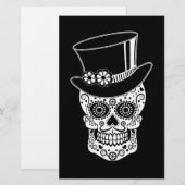 Gentleman Sugar Skull Briefpapier (Voorkant / Achterkant)