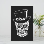 Gentleman Sugar Skull Briefpapier (Staand voorkant)