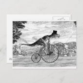 Gentleman T-Rex's Sunday Ride Briefkaart (Voorkant / Achterkant)
