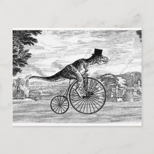 Gentleman T-Rex's Sunday Ride Briefkaart