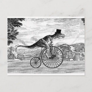 Gentleman T-Rex's Sunday Ride Briefkaart