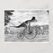 Gentleman T-Rex's Sunday Ride Briefkaart (Voorkant)
