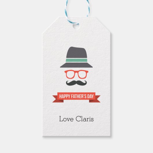 Gentleman Vaderdag Gift Label Cadeaulabel (Voorkant)