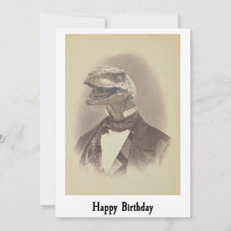 Gentleman Velociraptor Verjaardag Kaart