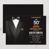 Gentleman Verjaardag uitnodiging (Voorkant / Achterkant)