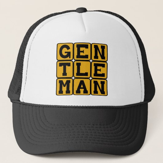 Gentleman, Volwassene Trucker Pet (Voorkant)