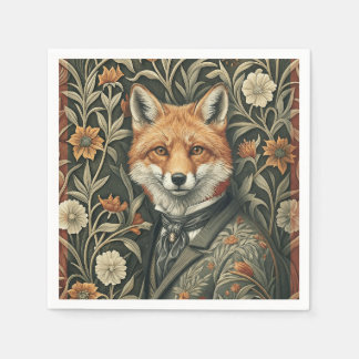 Gentleman Vos in Avondkleding Vintage Woudlandscha Servet