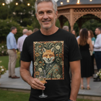 Gentleman Vos in Avondkleding Vintage Woudlandscha T-shirt