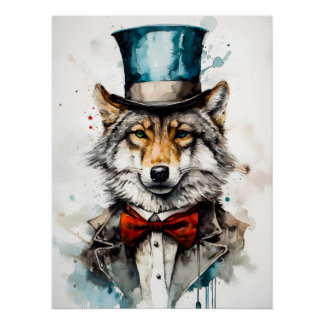 Gentleman Wolf Perfect Poster