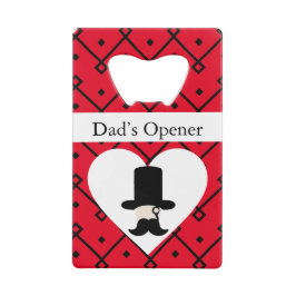 Gentleman's Editable Father Day Creditkaart Flessenopener