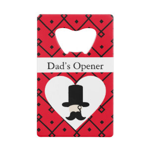 Gentleman's Editable Father Day Creditkaart Flessenopener