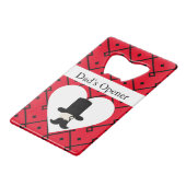 Gentleman's Editable Father Day Creditkaart Flessenopener (Voorkant Gekanteld)