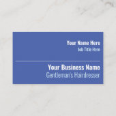 Gentleman's hairdressing Visitekaartje (Achterkant)
