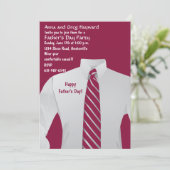 Gentleman's Shirt Invitation Kaart (Staand voorkant)