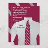 Gentleman's Shirt Invitation Kaart (Voorkant / Achterkant)