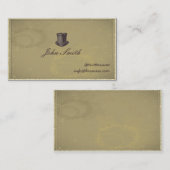 Gentleman's Top Hat Calling Card visitekaartje Contactkaartje (Voorkant / Achterkant)