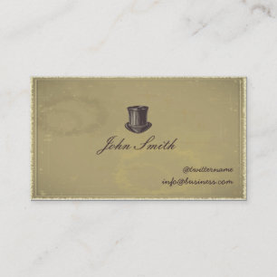 Gentleman's Top Hat Calling Card visitekaartje Contactkaartje