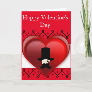 Gentleman's Valentijnsdag Kaart Editable Text