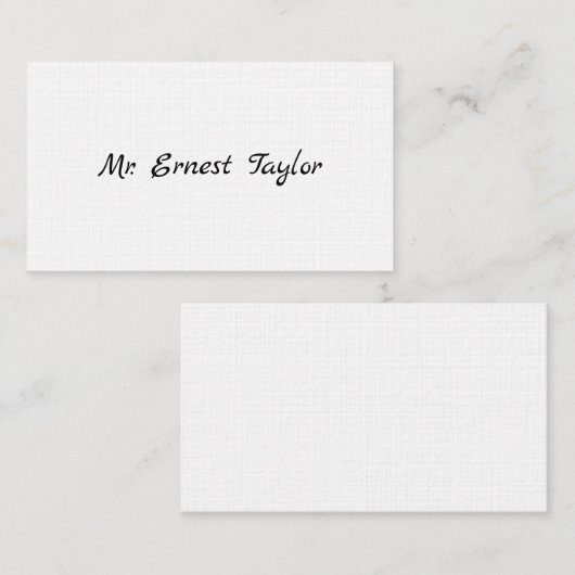 Gentleman's Victoriaans Calling Cards Contactkaartje (Voorkant / Achterkant)