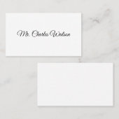 Gentleman's Victoriaans Calling Cards Contactkaartje (Voorkant / Achterkant)