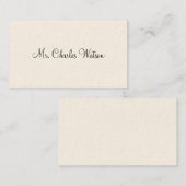 Gentleman's Victoriaans Calling Cards Contactkaartje (Voorkant / Achterkant)