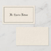 Gentleman's Victoriaans Calling Cards Contactkaartje (Voorkant / Achterkant)