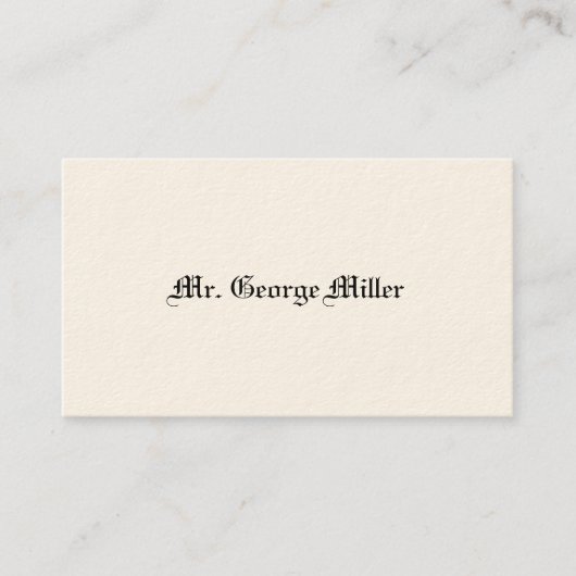 Gentleman's Victoriaans Calling Cards Contactkaartje (Voorkant)