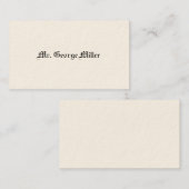 Gentleman's Victoriaans Calling Cards Contactkaartje (Voorkant / Achterkant)