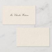 Gentleman's Victoriaans Calling Cards Contactkaartje (Voorkant / Achterkant)