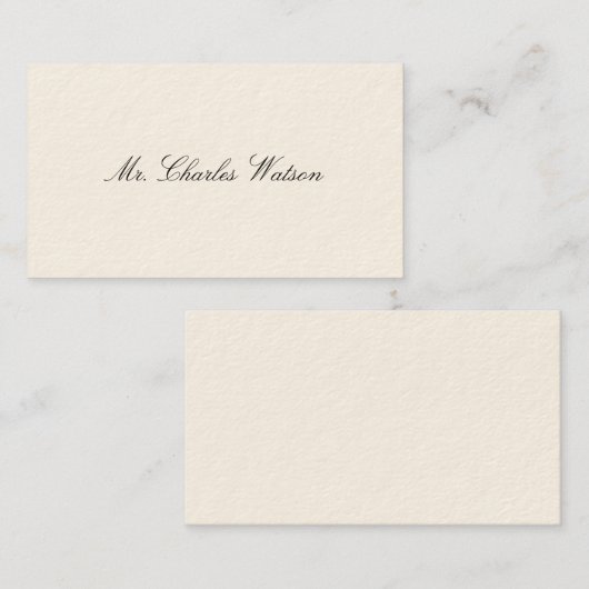 Gentleman's Victoriaans Calling Cards Contactkaartje (Voorkant / Achterkant)