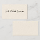 Gentleman's Victoriaans Calling Cards Contactkaartje (Voorkant / Achterkant)