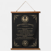 Gentlemans Victorian Cricket Rules Art Hangend Wandkleed (Voorkant)