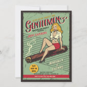 Gentlemen Bachelor Party Kaart (Voorkant)