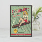 Gentlemen Bachelor Party Kaart (Staand voorkant)