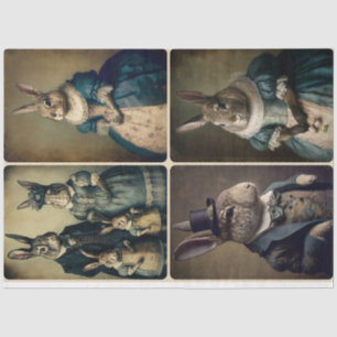 Gentlemen en dames konijnenpapier tissuepapier