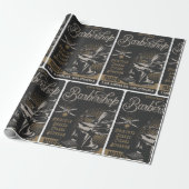 Gentlemen’s Barbershop Retro Haircuts Shaves Cadeaupapier (Uitgerold)