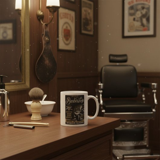 Gentlemen’s Barbershop Retro Haircuts Shaves Koffiemok