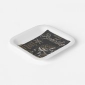 Gentlemen’s Barbershop Retro Haircuts Shaves Papieren Bordje (Gebogen)