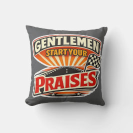 Gentlemen Start Your Praises – Christian Retro Kussen