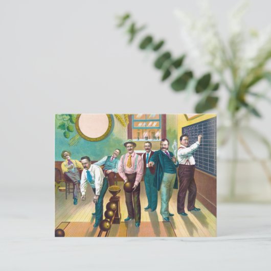 Gentlemen's Bowling League Briefkaart (Staand voorkant)