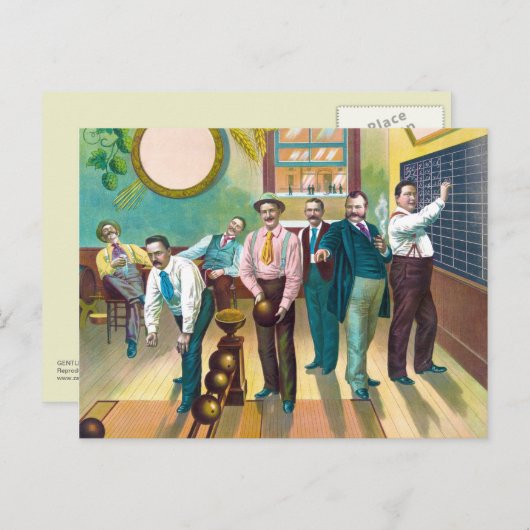 Gentlemen's Bowling League Briefkaart (Voorkant / Achterkant)