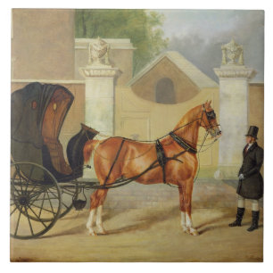 Gentlemen's Carriages: A Cabriolet, c.1820-30 (oli Tegeltje