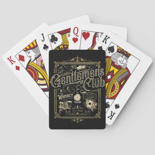 Gentlemen's Club Retro Pokerkaarten (Achterkant)
