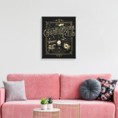 Gentlemen's Club Retro Poster Canvas Afdruk (Insitu (Woonkamer))
