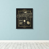Gentlemen's Club Retro Poster Canvas Afdruk (Insitu (Houten vloer))